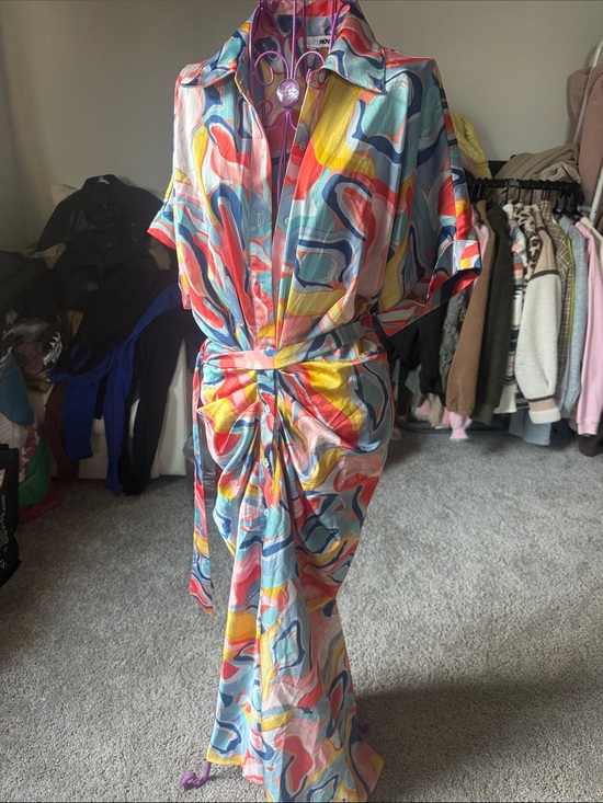Fashion Nova Dresses & Skirts - Fashion Nova Colorful Abstract Print Maxi Dress
